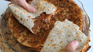 Amazing Pizza Lahmacun Recipe The Best of Turkish Food [upl. by Zavras]