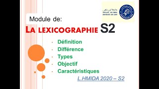 lexicographie s2 [upl. by Erialb]