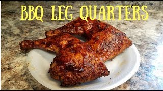 BBQ CHICKEN LEG QUARTERS on the Pellet Grill [upl. by Shawnee922]