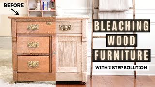 DIY Wood Bleaching  Furniture Makeover  Ashleigh Lauren [upl. by Berti]