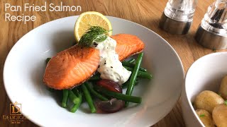 Easy Pan Fried Salmon Recipe [upl. by Esmeralda]