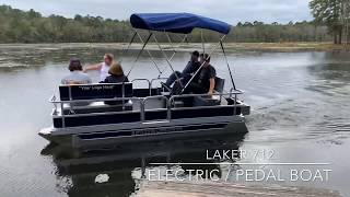 Pedal  Electric Pontoon Boat [upl. by Eizus]