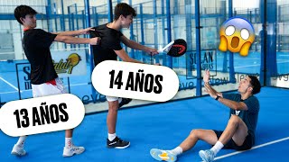 NIÑOS DE 13 AÑOS vs TRESCO en PARTIDO DE PADEL [upl. by Niret]