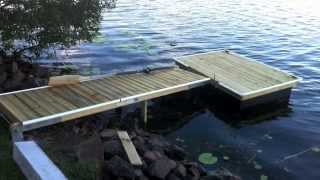 Building a Home Made Micro Floating Dock Jetty Pontoon [upl. by Atteuqahs]