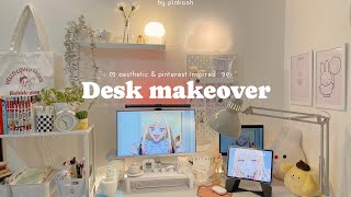 2024 Aesthetic desk makeover 💌  pinterest inspired deskmakeover [upl. by Sherfield]