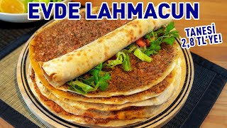 Evde Çıtır Lahmacun Tarifi  Tavada Fırınsız Lahmacun Nasıl Yapılır [upl. by La]