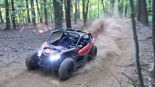 Can Am X3 Turbo Vs Secret Motocross Track [upl. by Nysilla]