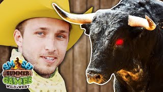 SUMMER GAMES TEAM PICKING  BULL RIDING Smosh Summer Games [upl. by Anav561]