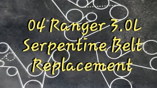 Serpentine Belt Replacement 04 Ford Ranger 30L [upl. by Hairim]