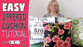 EASY Zippered Cushion Cover Tutorial [upl. by Ricardama]