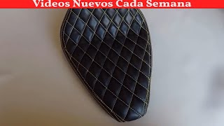 Making Custom Motorcycle Seat Cover With T270 Thread [upl. by Eanar]