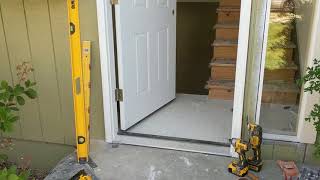 Jeld Wen Front Door Installation  Really crappy products and craftsmanship PART 1 [upl. by Anielram]