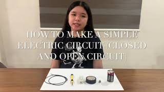 HOW TO MAKE A SIMPLE ELECTRIC CIRCUIT CLOSED AND OPEN CIRCUIT [upl. by Yellehs]