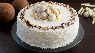 Almond Coconut Cake Raffaello cake Recipe [upl. by Leasia]