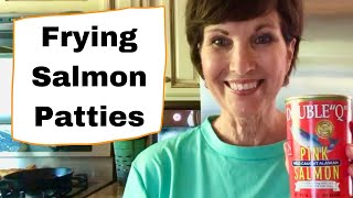 How to fry SALMON PATTIES  Canned Salmon [upl. by Ellesig]