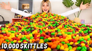 Mixing 10000 Skittles Into One Giant Skittle [upl. by Mariandi]