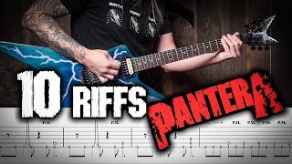 LEARN 10 PANTERA RIFFS TAB [upl. by Riay468]