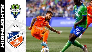 HIGHLIGHTS Seattle Sounders FC vs FC Cincinnati  September 27 2022 [upl. by Airdnaz]