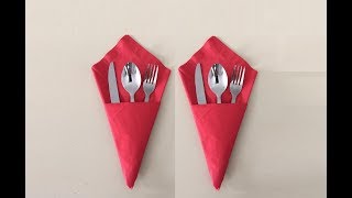 DIY Easy Napkin Folding by MadeByFate 6 [upl. by Nnylecoj]