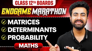 Class 12th MATHS  Matrices Determinants Probability  ENDGAME MARATHON 🔥  PW [upl. by Laehcimaj]