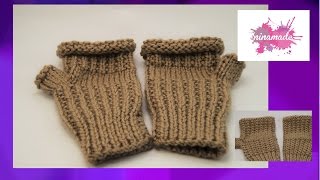 DIY Comment tricoter des mitaines sans doigtsHow to knit fingerless mittens [upl. by Ruthann751]