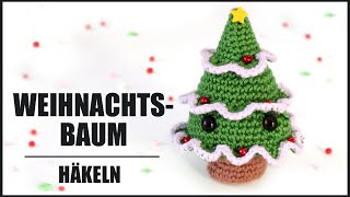 Weihnachtsbaum häkeln  Tannenbaum Weihnachten XMAS Häkelanleitung  DIY Tutorial by Pfirsichteufel [upl. by Jarred484]