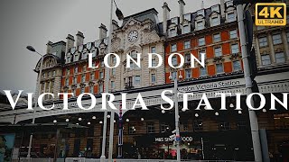 London Victoria Station Walk Through England 4K [upl. by Atilahs]