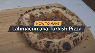 How To Make Turkish Pizza aka Lahmacun  Making Pizza At Home [upl. by Krik]