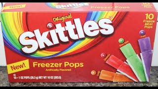 Original Skittles Freezer Pops Review [upl. by Ahsasal962]