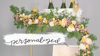 How to Create an Easy Floral Garland  Personalized  Martha Stewart Weddings [upl. by Pogah]