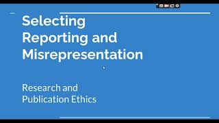 Selective Reporting and Misrepresentation of data Research and Publication ethics Phd coursework [upl. by Koffman]