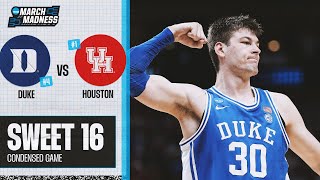 Duke vs Houston  Sweet 16 NCAA tournament extended highlights [upl. by Hollenbeck442]