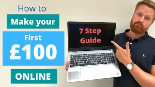 How to make money online as a beginner  7 steps to earning your first £100 online  UK [upl. by Donovan]