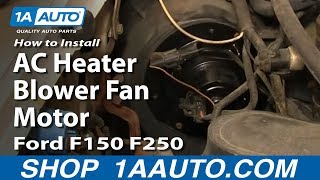 How To Replace AC Heater Blower Fan Motor 8096 Ford F150250350 [upl. by Kizzee]