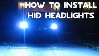 How To Install HID Headlights Conversion Kit DIY [upl. by Alansen]