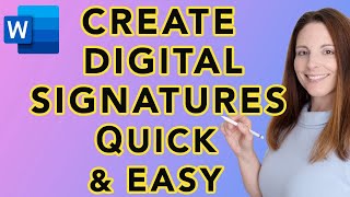 How to Create Digital Signatures in Word – Quick and Easy Tutorial – Transparent Background [upl. by Gavan903]