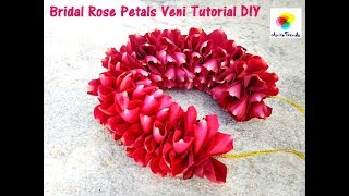 DIY Rose Petals garland Veni  Easy Method to make garland Rose Petals [upl. by Raphaela]