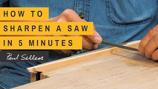 How to Sharpen a Saw in 5 Minutes  Paul Sellers [upl. by Sievert245]