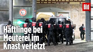 Gefängnismeuterei Polizei stürmt Knast in Thüringen  JVA Untermaßfeld [upl. by Arak462]